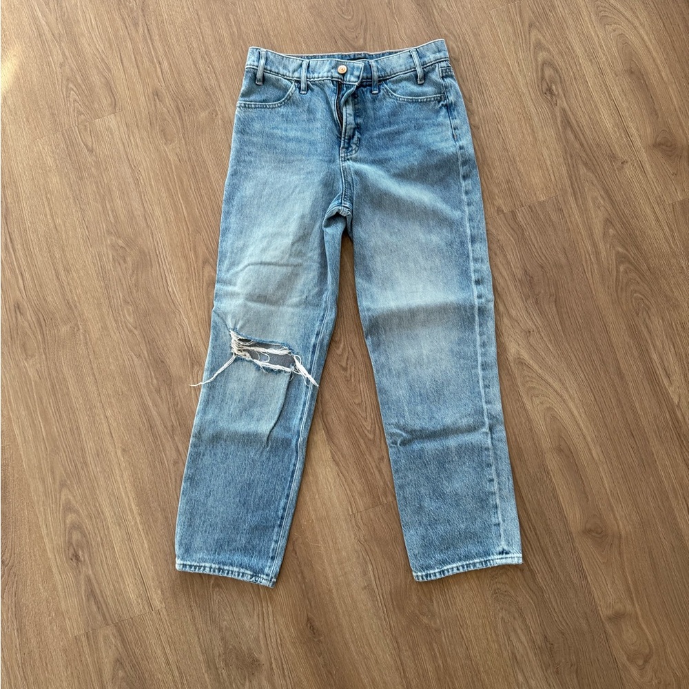 Express Straight Ankle High Rise Women Jeans - Light Blue